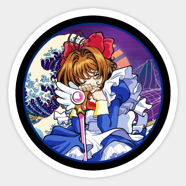 Classic Sakura Girl Japanese Manga Sticker by WholesomeFood